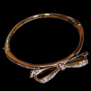 Kate Spade Gold-Tone Crystal Bow Bracelet